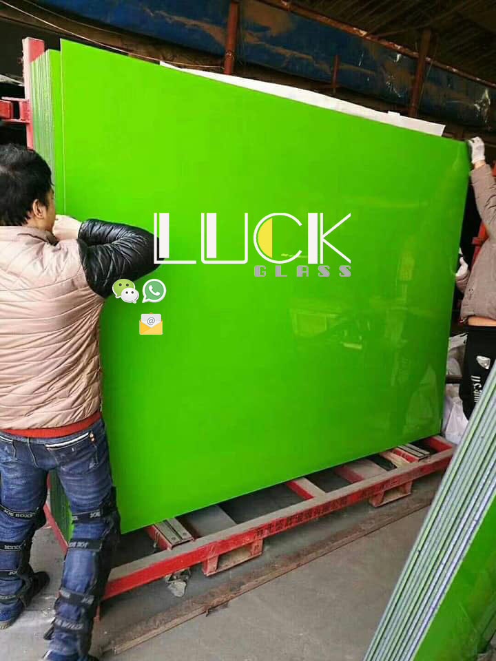 Luck RAL color Lacquered glass, Back Painted Glass for Kitchen Back splash