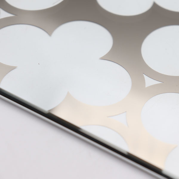 1830*2440mm titanium coated glass acid etched mirror glass 
