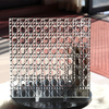 8mm 10mm 12mm V groove flute design wall window safely clear and coloered tempered glass for building
